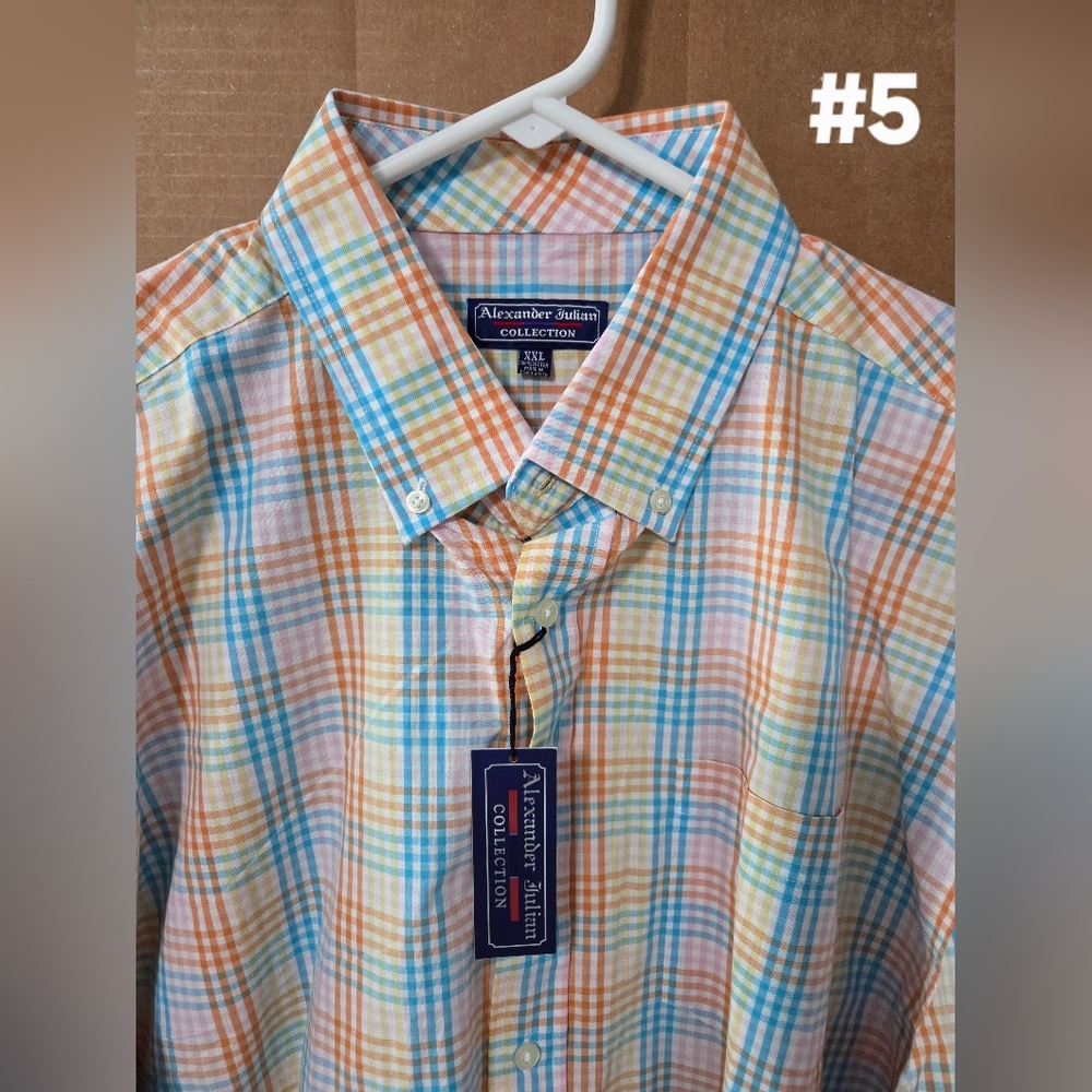 Alexander Julian Men's Vibrant Checkered Shirt